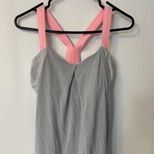 Grey and Pink Lulu Tank - EUC